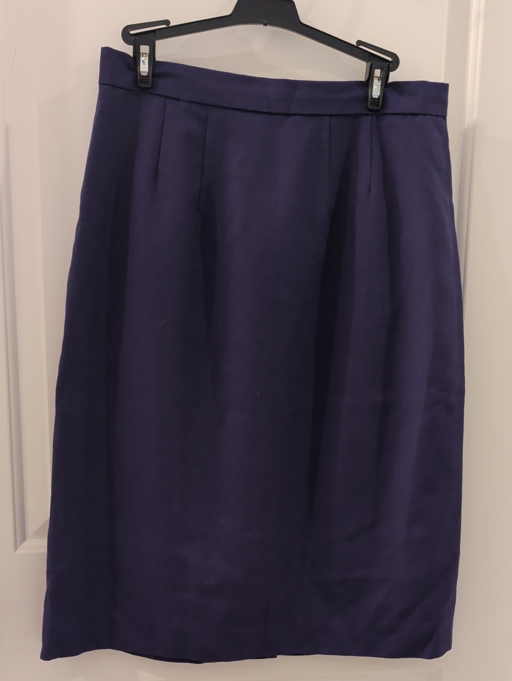 Classic Home Sewn Vintage Royal Purple Pencil Skirt - Women